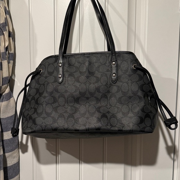 Coach Dark Gray Signature Shoulder Bag - Picture 2 of 5